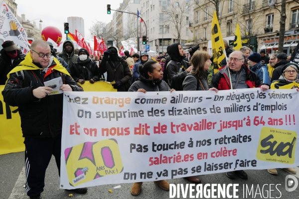 Deuxième manifestation intersyndicale contre la reforme des retraites