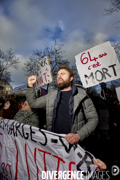 Manifestation intersyndicale contre la reforme des retraites