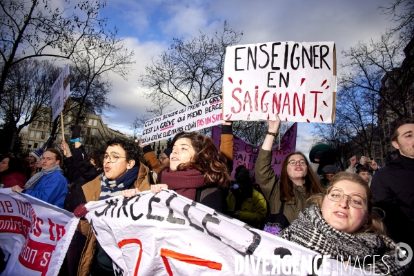 Manifestation intersyndicale contre la reforme des retraites