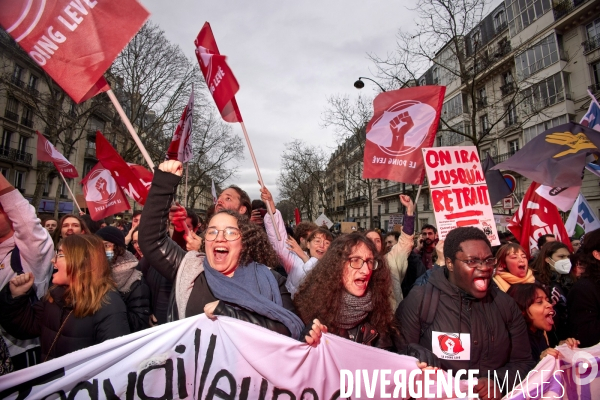 Manifestation intersyndicale contre la reforme des retraites