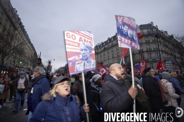 Manifestation intersyndicale contre la reforme des retraites