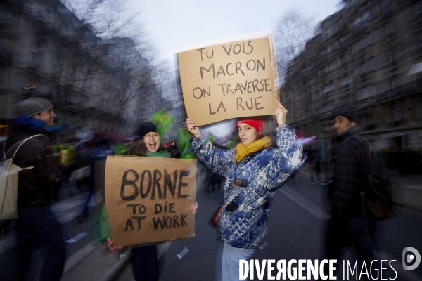 Manifestation intersyndicale contre la reforme des retraites