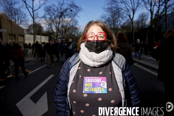 Manifestation intersyndicale contre la reforme des retraites