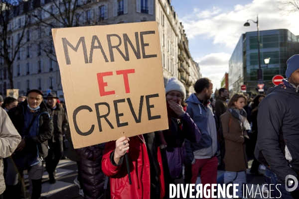 Manifestation intersyndicale contre la reforme des retraites