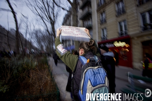 Manifestation intersyndicale contre la reforme des retraites