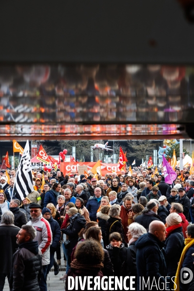 Manifestation contre la réforme des retraites à Saint-Nazaire