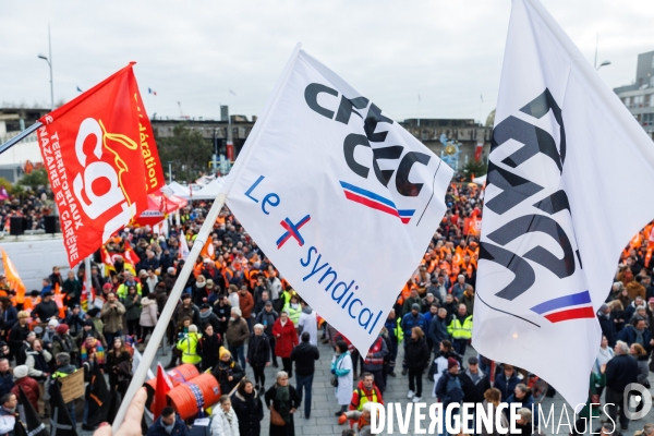 Manifestation contre la réforme des retraites à Saint-Nazaire