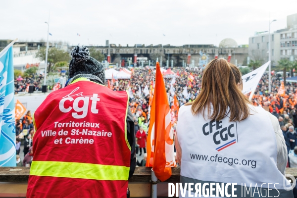 Manifestation contre la réforme des retraites à Saint-Nazaire