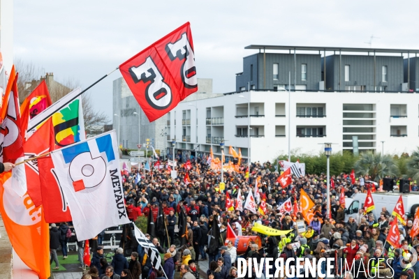 Manifestation contre la réforme des retraites à Saint-Nazaire