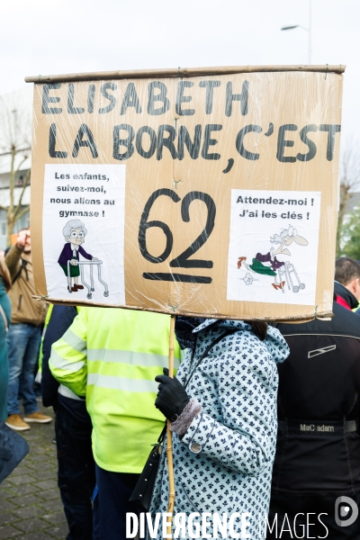 Manifestation contre la réforme des retraites à Saint-Nazaire