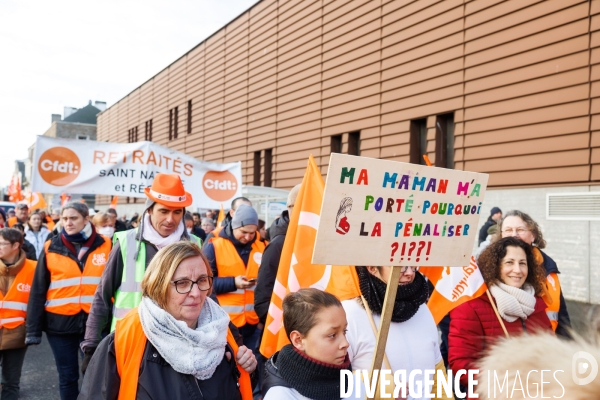 Manifestation contre la réforme des retraites à Saint-Nazaire