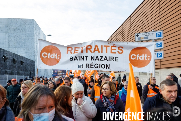 Manifestation contre la réforme des retraites à Saint-Nazaire