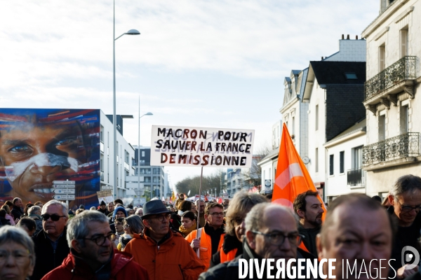 Manifestation contre la réforme des retraites à Saint-Nazaire