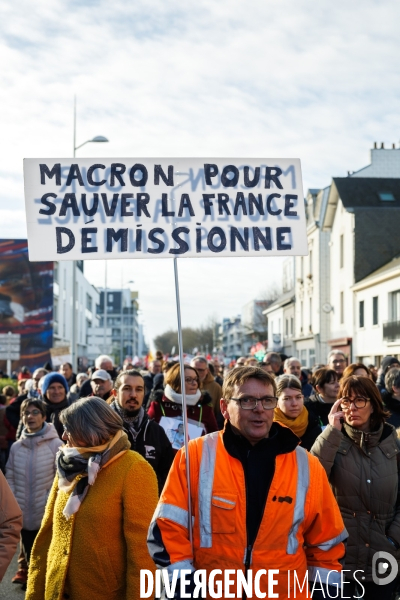 Manifestation contre la réforme des retraites à Saint-Nazaire