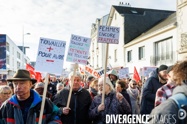 Manifestation contre la réforme des retraites à Saint-Nazaire