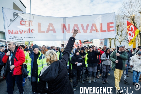 Manifestation contre la réforme des retraites à Saint-Nazaire