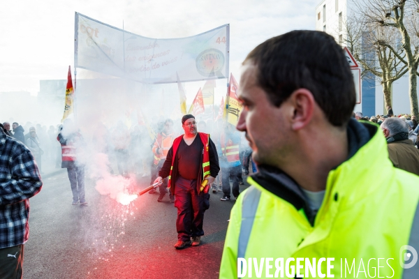 Manifestation contre la réforme des retraites à Saint-Nazaire