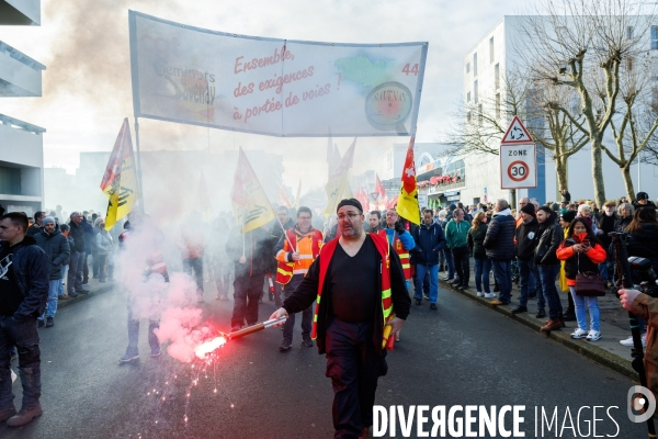 Manifestation contre la réforme des retraites à Saint-Nazaire
