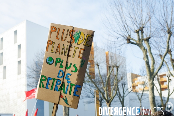 Manifestation contre la réforme des retraites à Saint-Nazaire