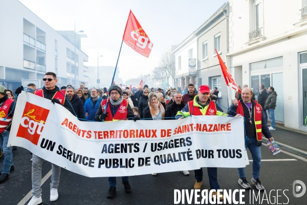 Manifestation contre la réforme des retraites à Saint-Nazaire