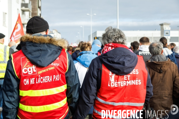 Manifestation contre la réforme des retraites à Saint-Nazaire