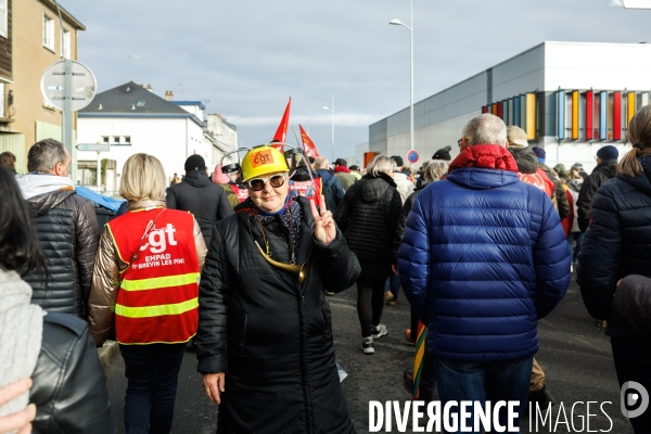 Manifestation contre la réforme des retraites à Saint-Nazaire