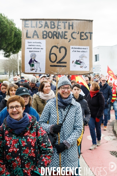 Manifestation contre la réforme des retraites à Saint-Nazaire