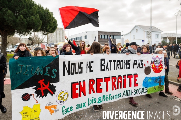 Manifestation contre la réforme des retraites à Saint-Nazaire