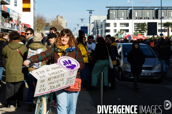 Manifestation contre la réforme des retraites à Saint-Nazaire