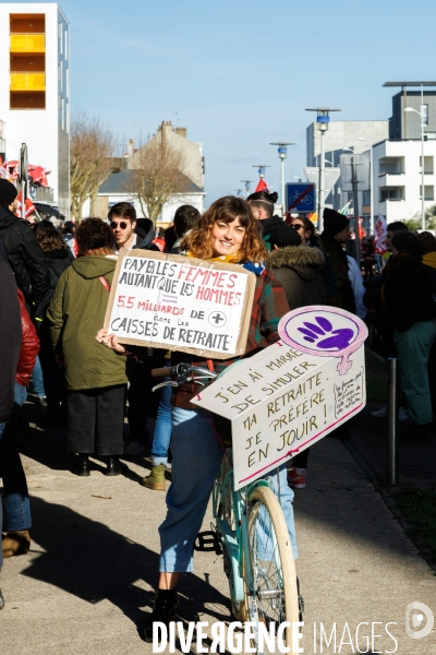 Manifestation contre la réforme des retraites à Saint-Nazaire