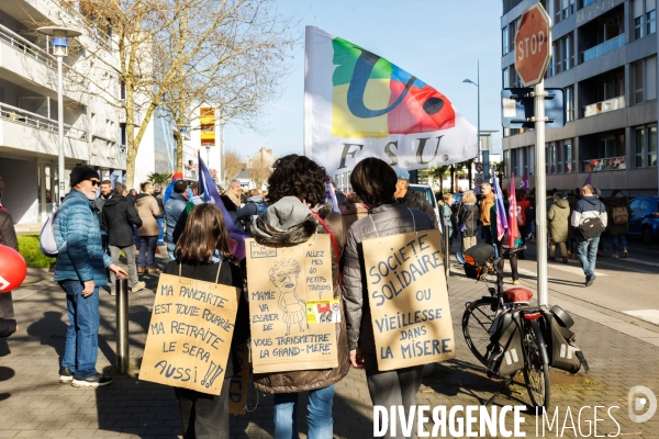 Manifestation contre la réforme des retraites à Saint-Nazaire