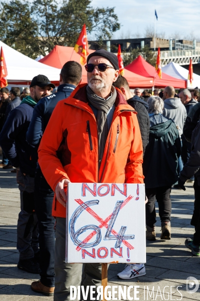 Manifestation contre la réforme des retraites à Saint-Nazaire