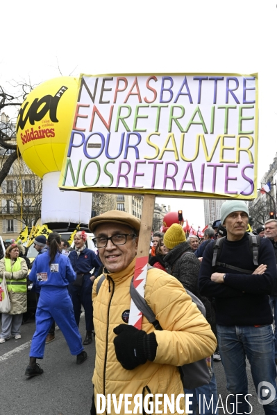 Manifestation contre la reforme des retraites, 31/01/2023, paris