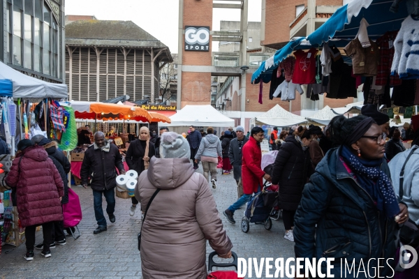 Le marché de Saint-Denis - Illustration