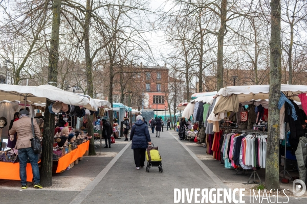 Le marché de Saint-Denis - Illustration