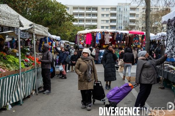 Le marché de Saint-Denis - Illustration