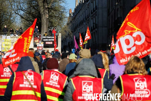 Troisième journée de mobilisation contre la réforme des retraites à Nantes