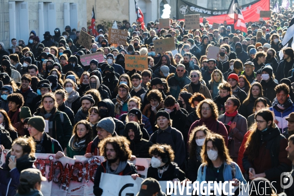 Troisième journée de mobilisation contre la réforme des retraites à Nantes