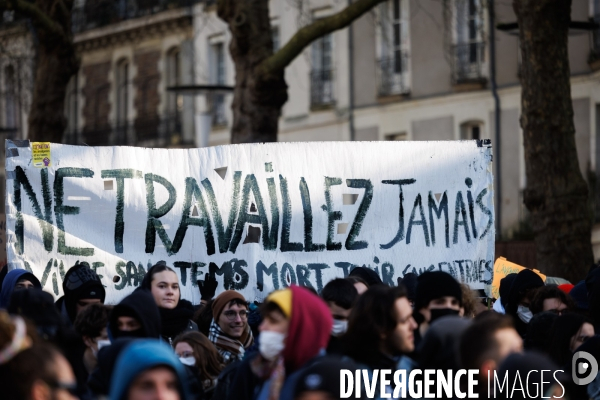 Troisième journée de mobilisation contre la réforme des retraites à Nantes