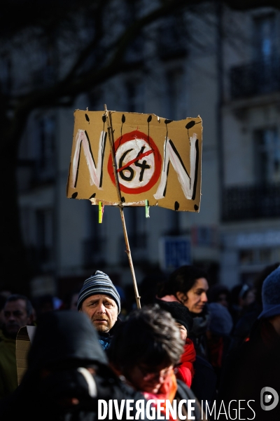 Troisième journée de mobilisation contre la réforme des retraites à Nantes