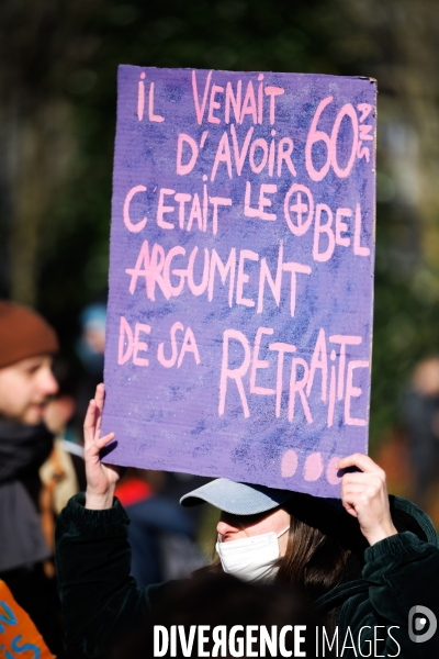 Troisième journée de mobilisation contre la réforme des retraites à Nantes