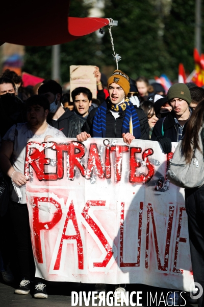 Troisième journée de mobilisation contre la réforme des retraites à Nantes