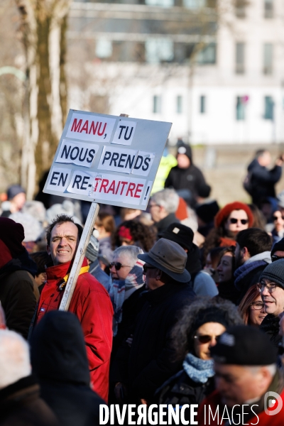 Troisième journée de mobilisation contre la réforme des retraites à Nantes