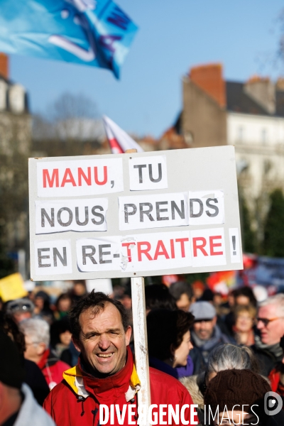 Troisième journée de mobilisation contre la réforme des retraites à Nantes