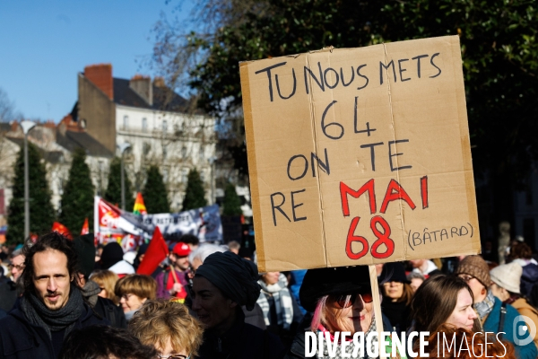 Troisième journée de mobilisation contre la réforme des retraites à Nantes