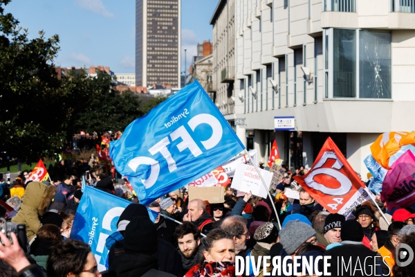 Troisième journée de mobilisation contre la réforme des retraites à Nantes