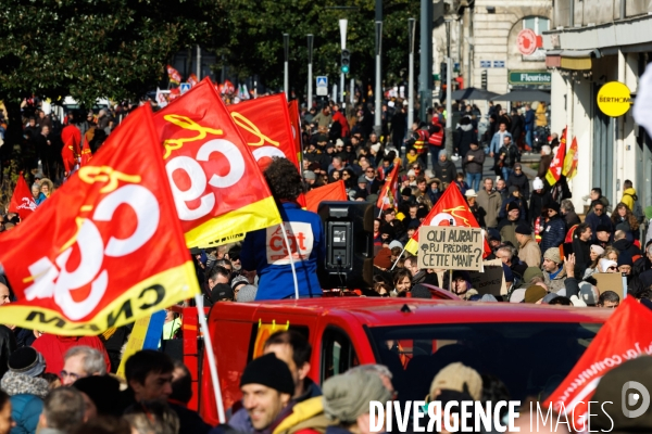 Troisième journée de mobilisation contre la réforme des retraites à Nantes