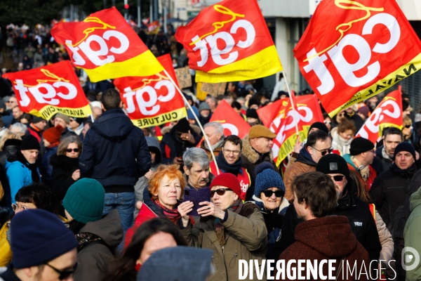 Troisième journée de mobilisation contre la réforme des retraites à Nantes