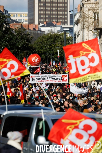 Troisième journée de mobilisation contre la réforme des retraites à Nantes