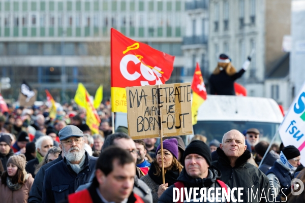 Troisième journée de mobilisation contre la réforme des retraites à Nantes